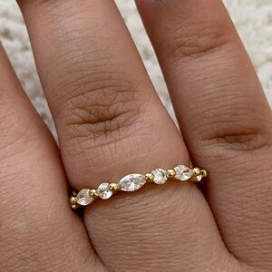Gold plated fashion ring size 8